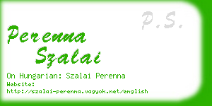 perenna szalai business card